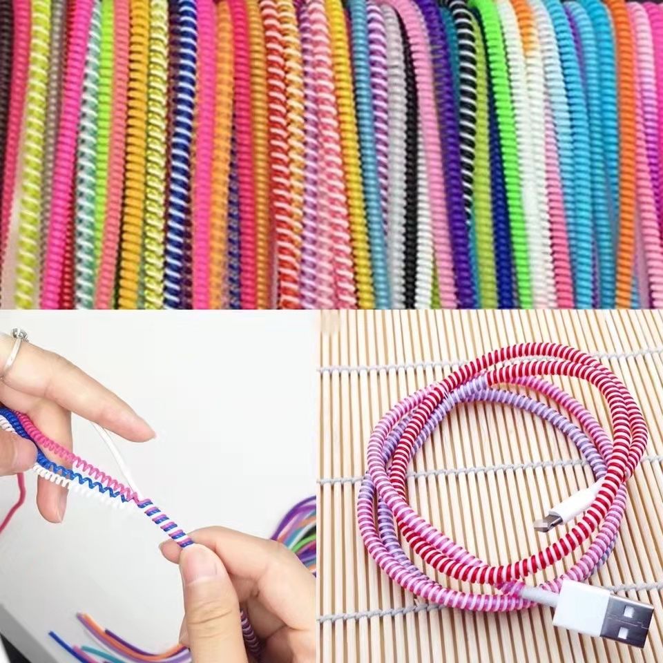 Coiled Usb Cable - TPU 스파이럴 USB 충전 케이블 보호대