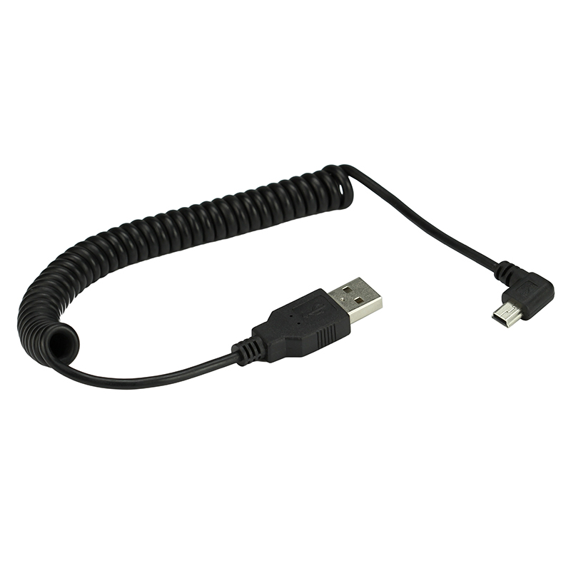 Coiled Usb Cable - 미니 USB 5 핀 90 도