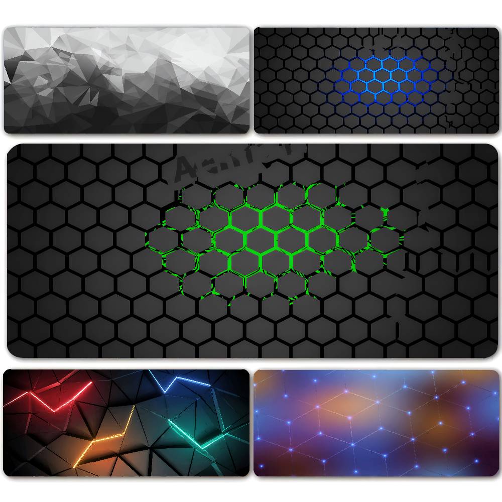 Gaming Keyboard Higround - 기하학적 대형 마우스 패드 100x50cm 큰