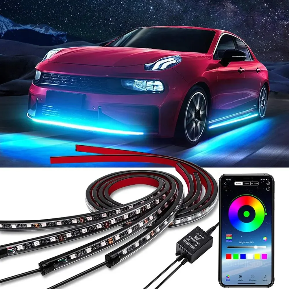 Rgb Underglow Strip - 네온 LED RGB 자동차 언더글로우 바닥