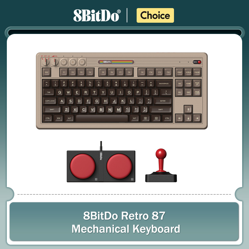 Gaming Keyboard Mechanical - 8BitDo 레트로 기계식 키보드, BT/2.4G/USB-C 핫