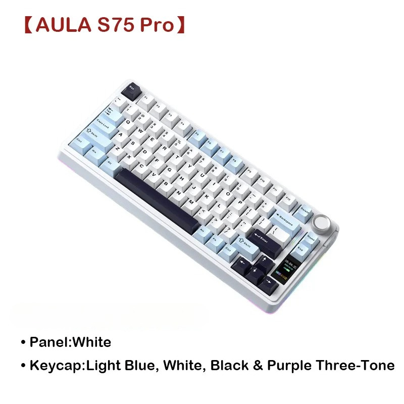 Gaming Keyboard Hot Swappable - AULA S75 Pro 무선 기계식 키보드