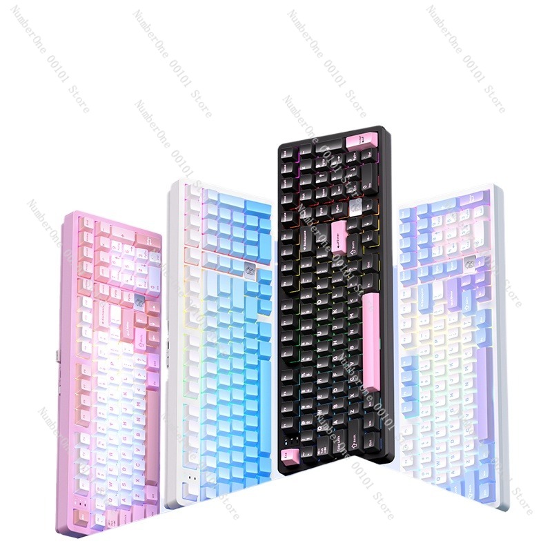 Gaming Keyboard Mechanical - 알루미늄 합금 기계식 키보드, 무선 3모드