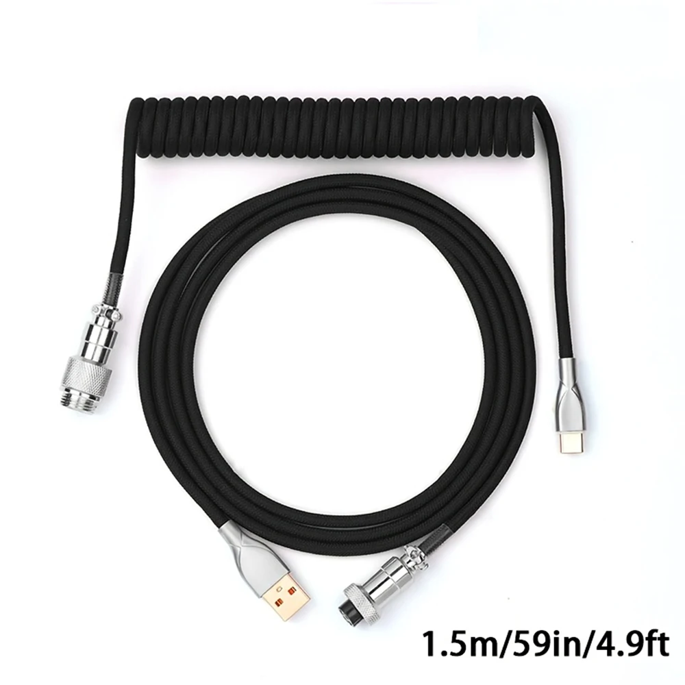Coiled Usb Cable - 1.5m 코일형 키보드 케이블 USB C-USB