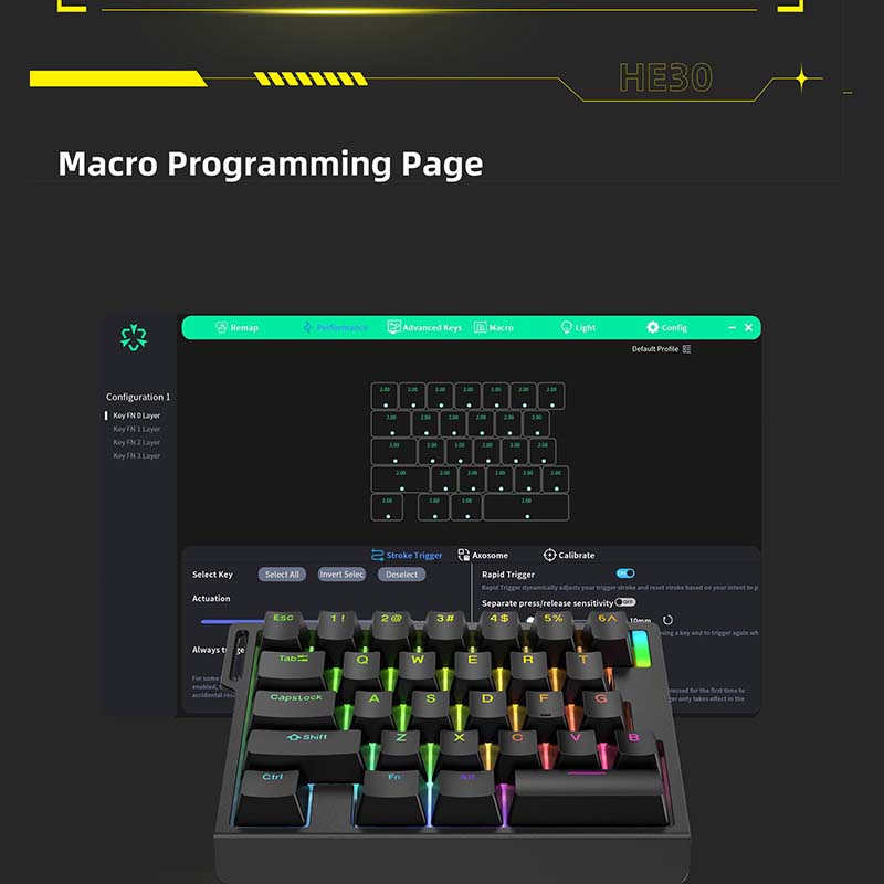 HE30 기계식 게이밍 키보드 29키 마그네틱 스위치  - Gaming Keyboard Esports 리뷰 및 가격