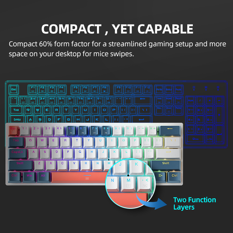 K500-B61 마체니크 미니 기계식 키보드 60% 폼 - Gaming Keyboard Hot Swappable 리뷰 및 가격