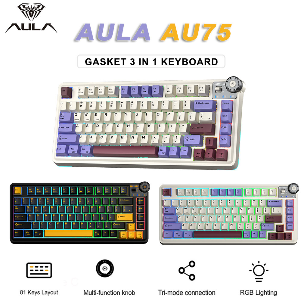 AULA AU75 게이밍 기계식 키보드 트리 모델 핫스 - Gaming Keyboard Types 리뷰 및 가격