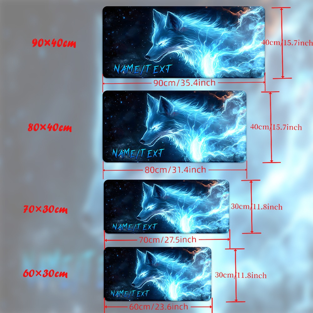 맞춤형 이름 매직 울프 HD 인쇄 XXL 마우스 매트, - Gaming Keyboard Name 리뷰 및 가격