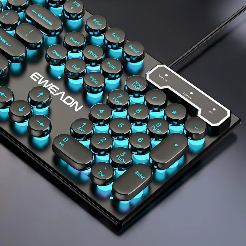레트로 펑크 기계식 느낌 키보드 마우스 세트 유선 무선 - Gaming Keyboard Mechanical 리뷰 및 가격