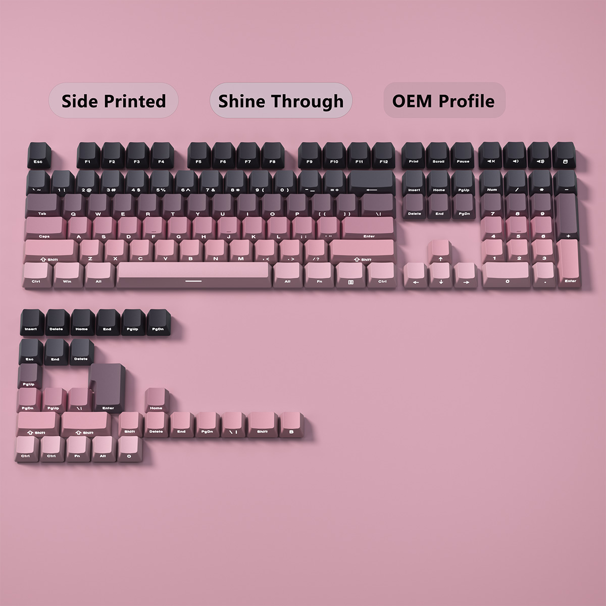 그라디언트 키캡 측면 인쇄 PBT 이중 사출 OEM 프 - Gaming Keyboard Typewriter 리뷰 및 가격