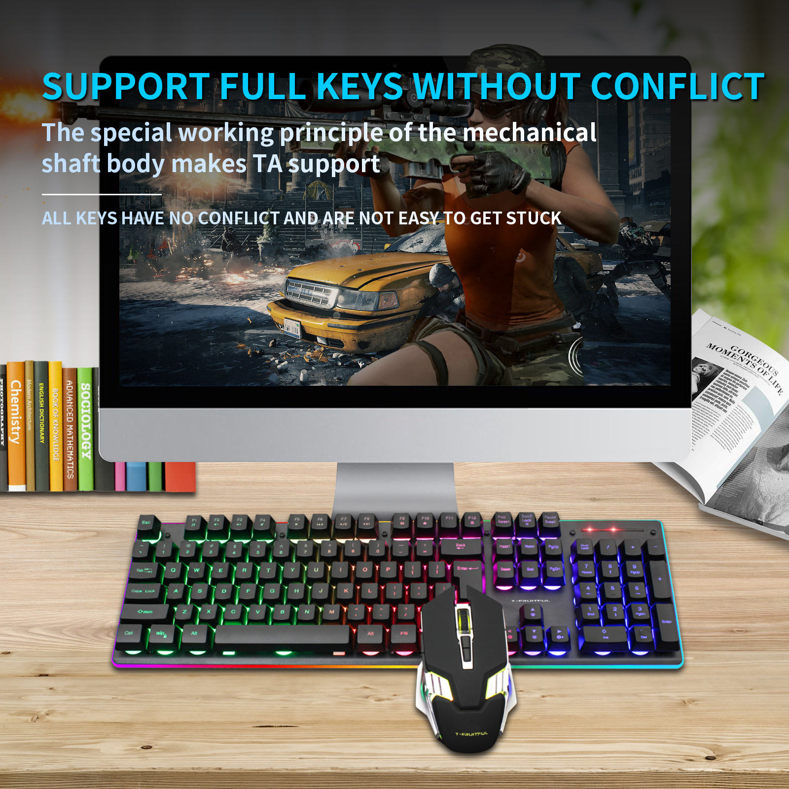 104키 RGB 컴퓨터 무선 USB 충전식 게이밍 기계 - Gaming Keyboard And Mouse Combo 리뷰 및 가격