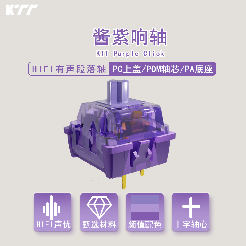 KTT 퍼플 클릭 스위치 40g 프리루브드 5핀 핫스왑 - Keyboard Lube Kit 리뷰 및 가격