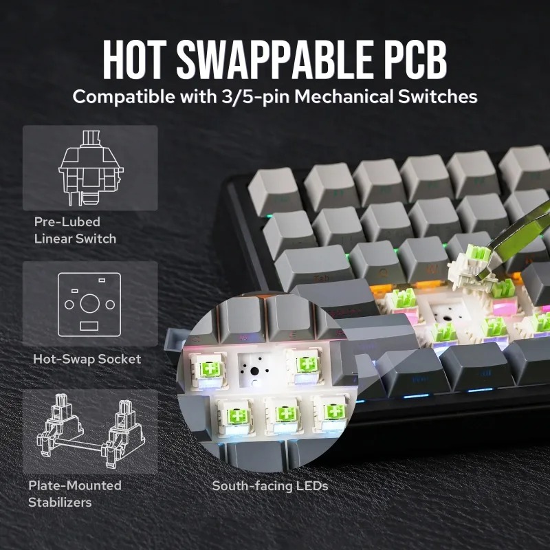 AULA F75 Max 기계식 키보드 75% 레이아웃  - Gaming Keyboard Mechanical 리뷰 및 가격