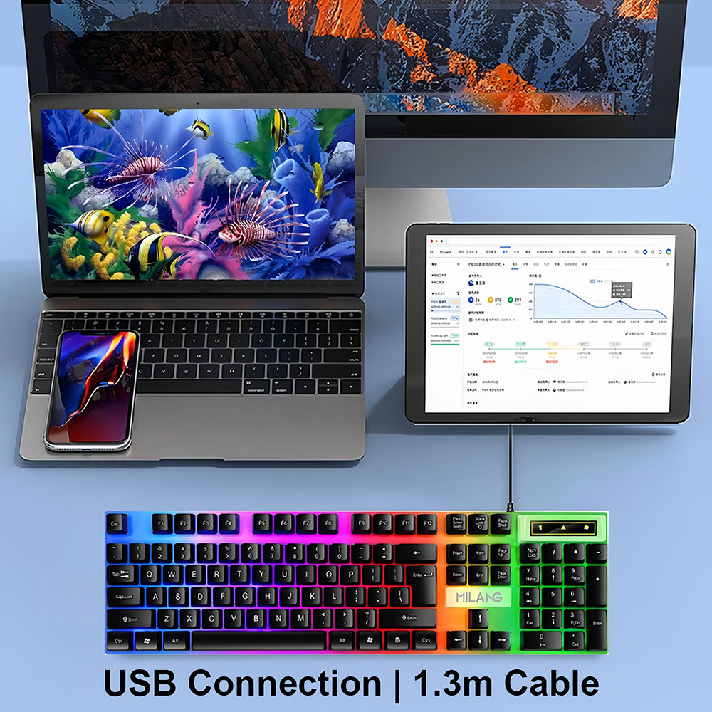 KEBIDUMEI USB 유선 키보드 RGB 백라이트  - Gaming Keyboard And Mouse Combo 리뷰 및 가격