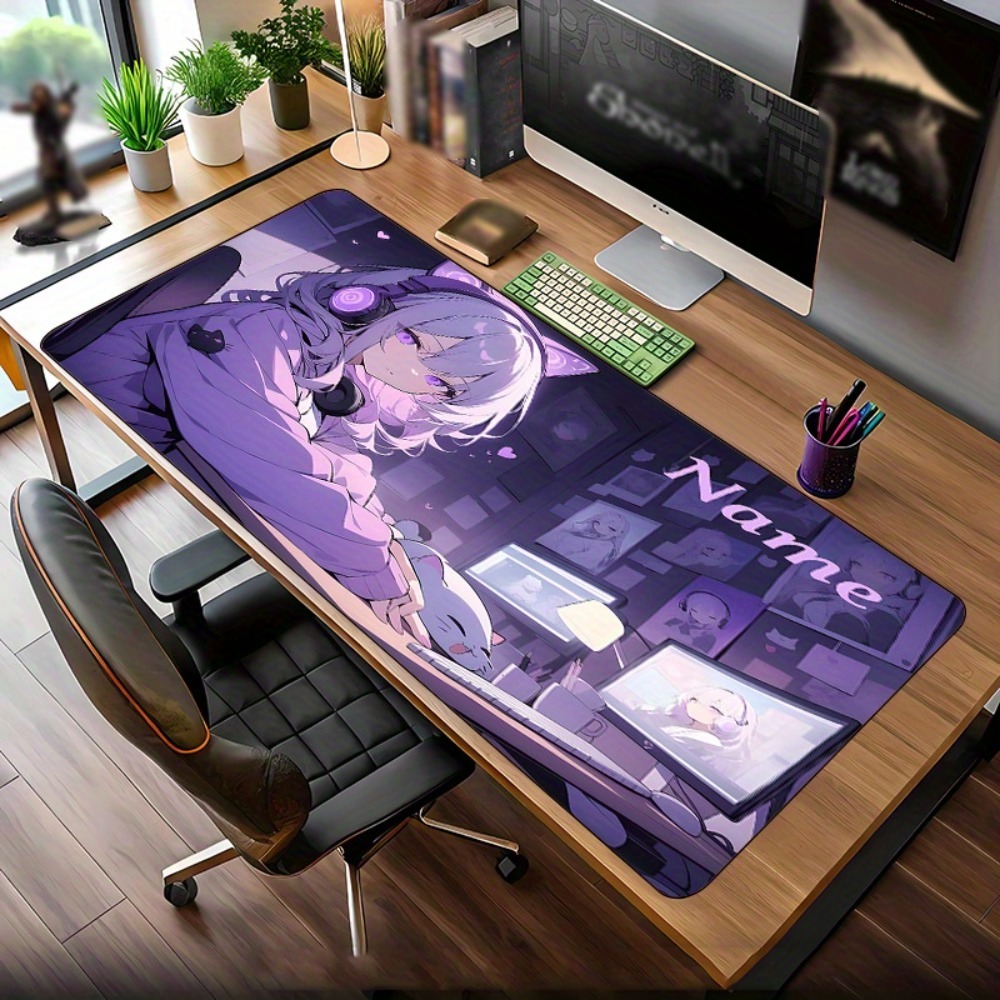 맞춤형 이름 애니메이션 소녀 게임용 데스크 매트, 사무 - Gaming Keyboard Name 리뷰 및 가격