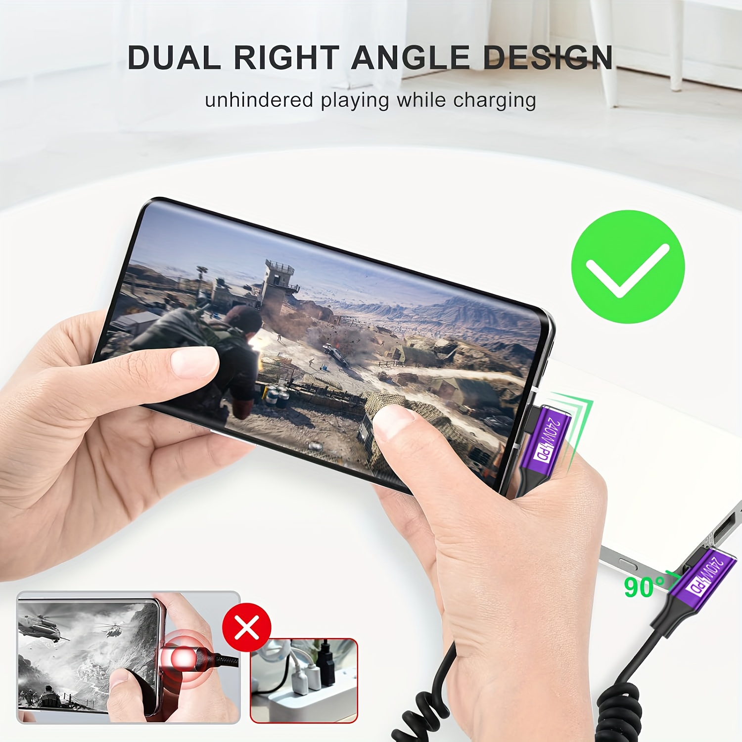 USB-C to USB-C 코일 케이블, PD240W  - Coiled Usb Cable 리뷰 및 가격