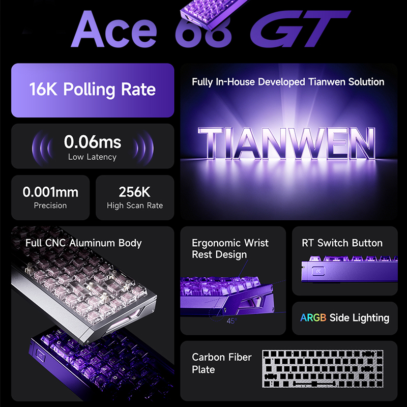 MCHOSE Ace 68 GT 알루미늄 합금 마그네틱  - Gaming Keyboard Hot Swappable 리뷰 및 가격