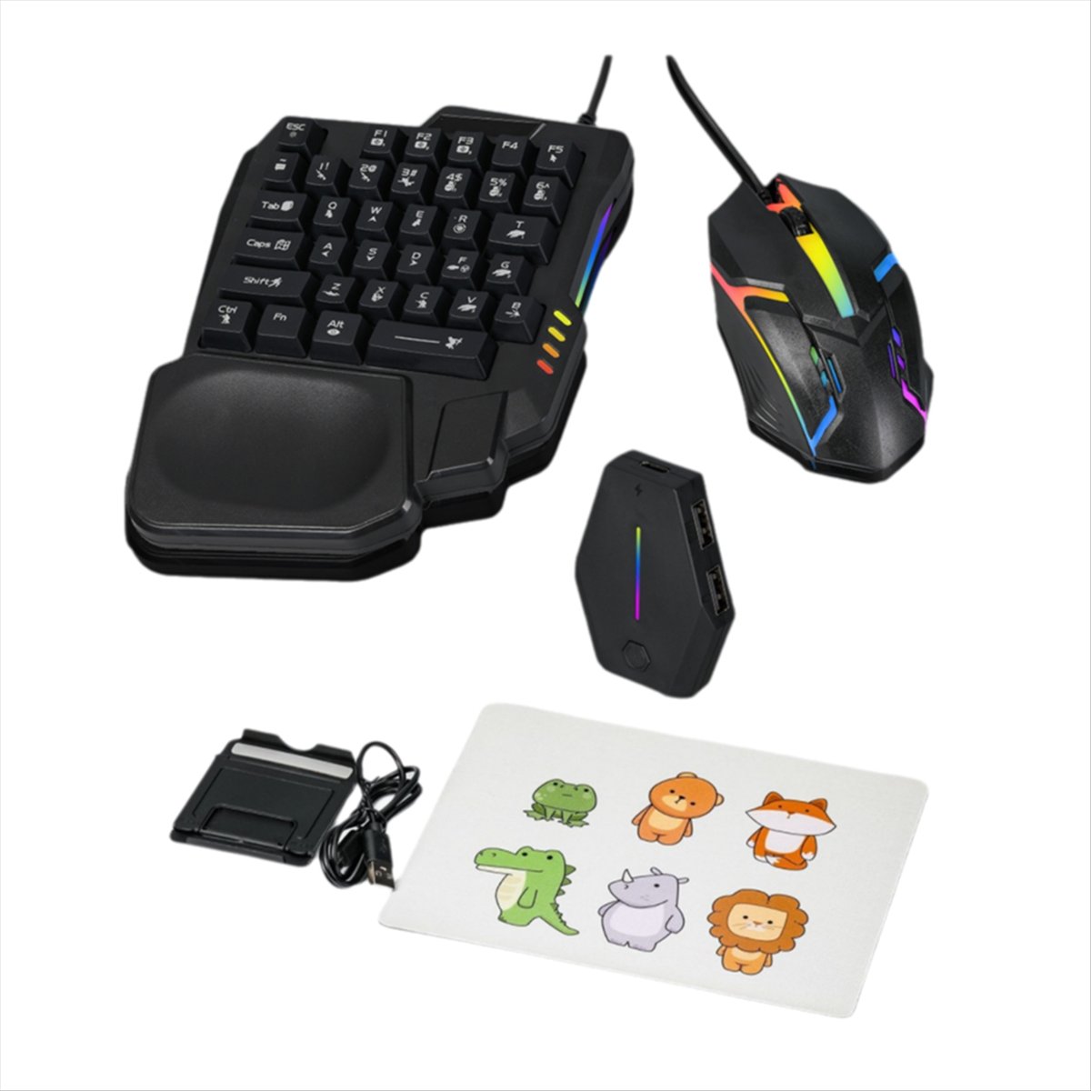 ★ ▲   35키 인체공학적 RGB 게이밍 키보드+키보 - Gaming Keyboard And Mouse Combo 리뷰 및 가격