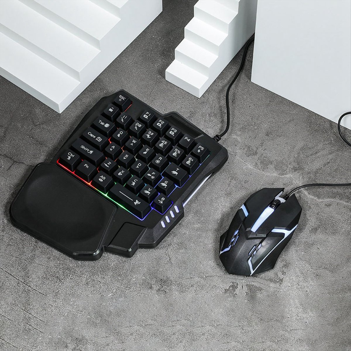 ★ ▲   35키 인체공학적 RGB 게이밍 키보드+키보 - Gaming Keyboard And Mouse Combo 리뷰 및 가격