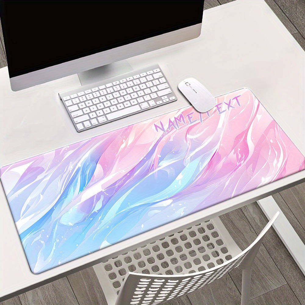 1PC 맞춤형 이름 문구 XXL 데스크 매트, 웨이브  - Gaming Keyboard Name 리뷰 및 가격