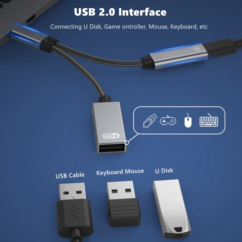 오디오 1-2 C타입-USB OTG C 다기능 어댑터, - Gaming Keyboard Types 리뷰 및 가격