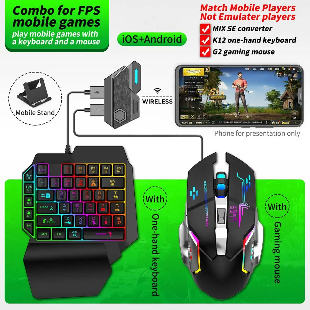 새로운 모바일 게임 변환기 키보드 마우스 게임 세트 게 - Keyboard Mouse Bundle Gaming 리뷰 및 가격