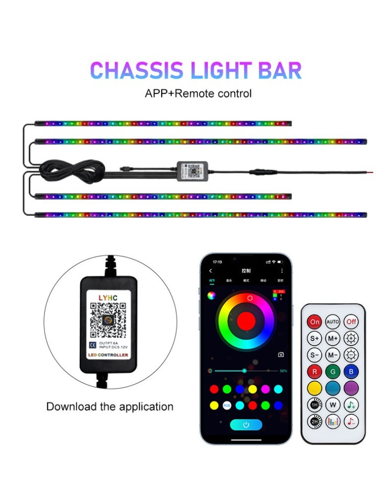 4in1 자동차 유연한 언더글로우 스트립 라이트 LED - Rgb Underglow Strip 리뷰 및 가격