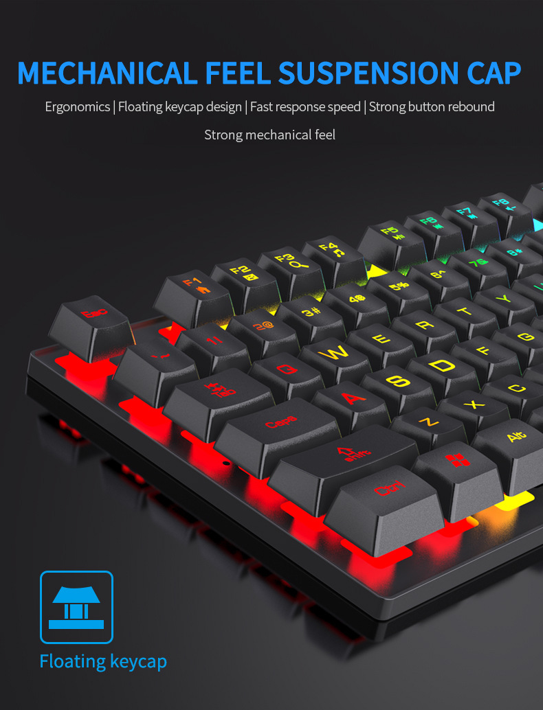 104키 백라이트 기계식 키보드 유선 게이밍 키보드 방 - Keyboard Mouse Bundle Gaming 리뷰 및 가격